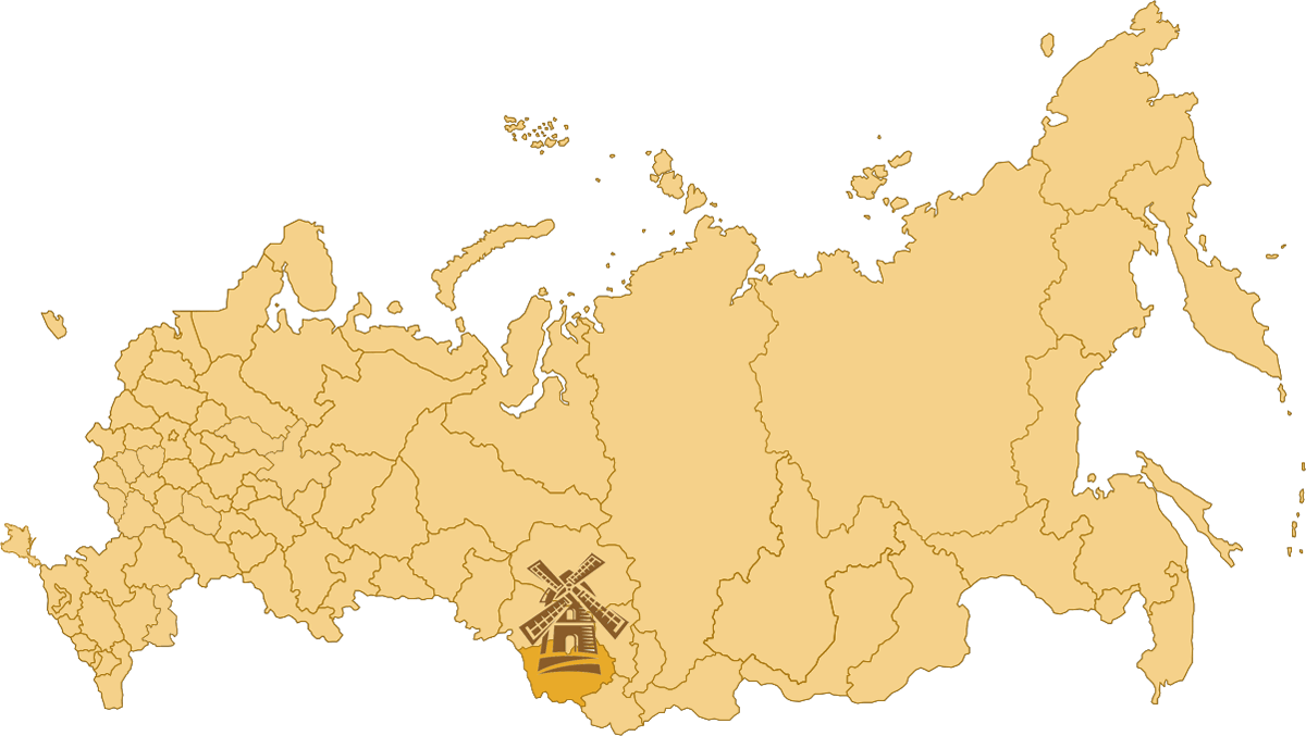 География продаж компании Роса по России